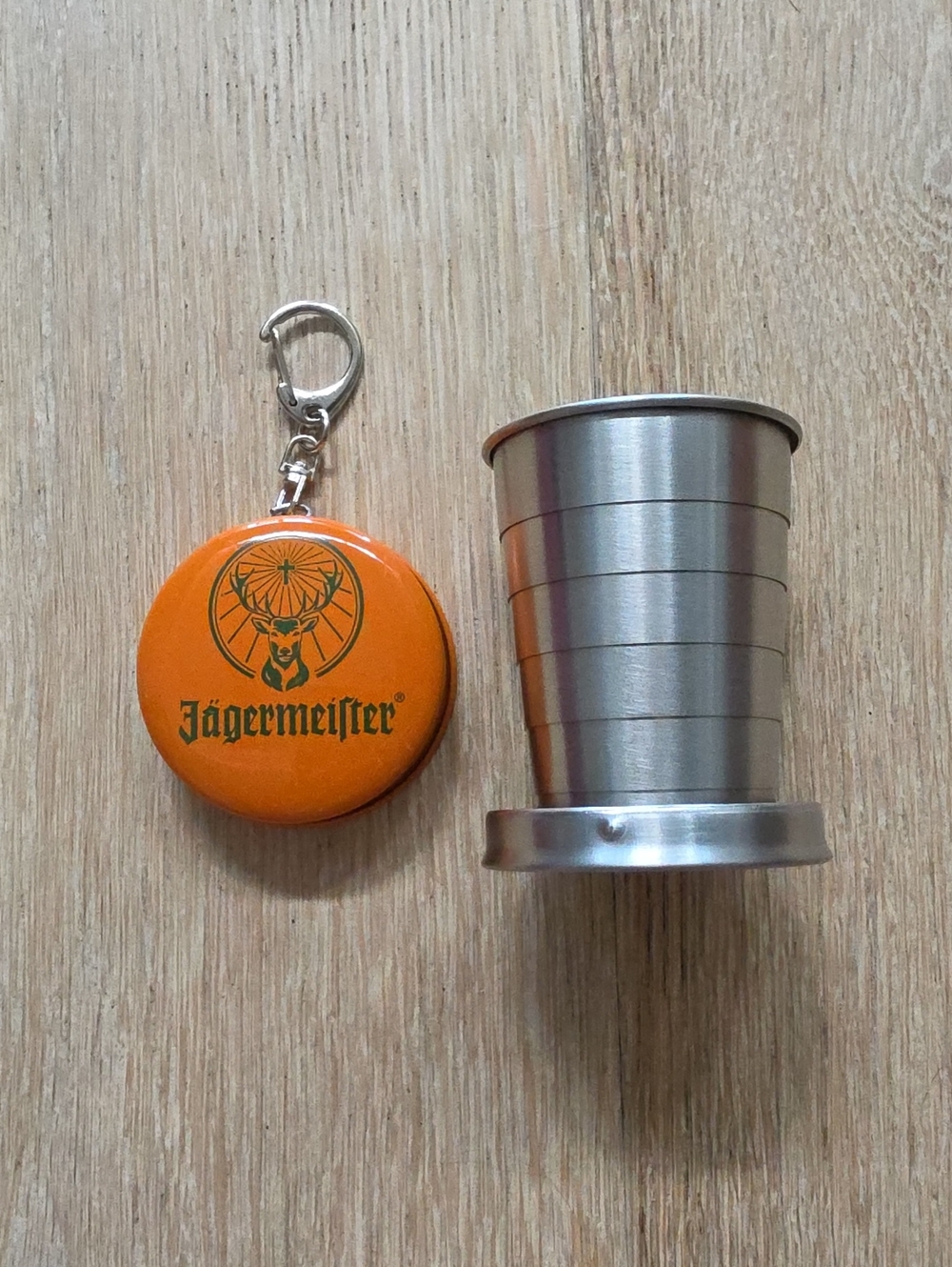 NWB Jagermeister Portable Shot Cup Keychain